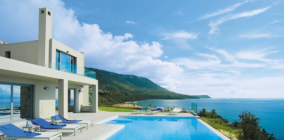 James Villa Holidays view over sea